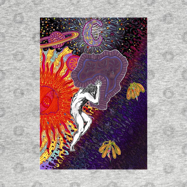 PSYCHEDELIC TRIPPY HORROR VACUI MYTH OF SISYPHUS - full colour by Xotico Design